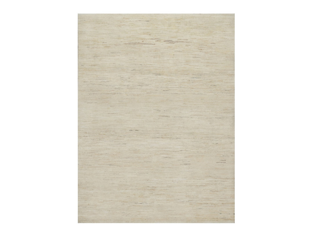 4'9" x 6'4" New Hand Knotted Ivory Wool Rectangle Oriental Rug - MOA10291294
