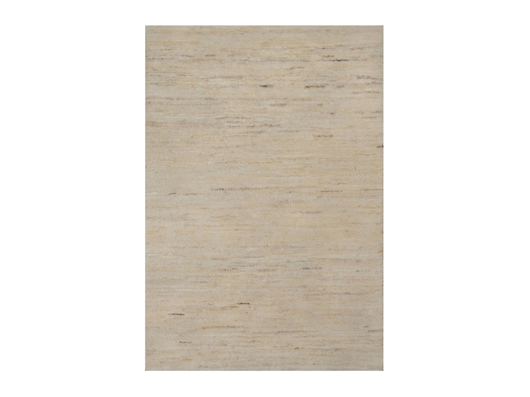 2'0" x 3'0" New Hand Knotted Ivory Wool Rectangle Oriental Rug - MOA10291295