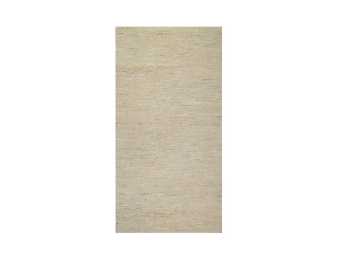 6'0" x 11'10" New Hand Knotted Ivory Wool Runner Oriental Rug - MOA10291298