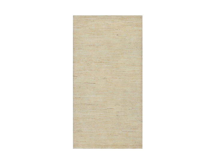 2'4" x 11'4" New Hand Knotted Ivory Wool Runner Oriental Rug - MOA10291299