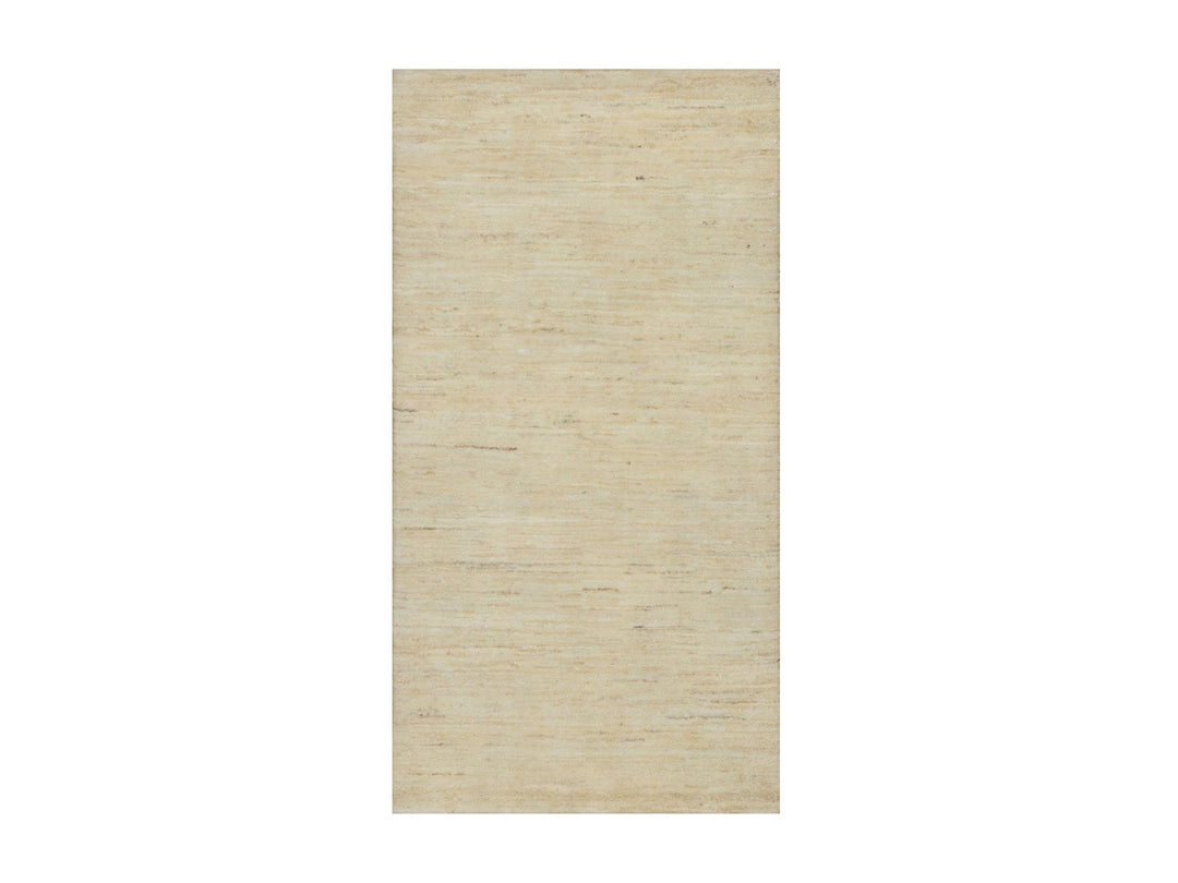 2'4" x 11'6" New Hand Knotted Ivory Wool Runner Oriental Rug - MOA10291300