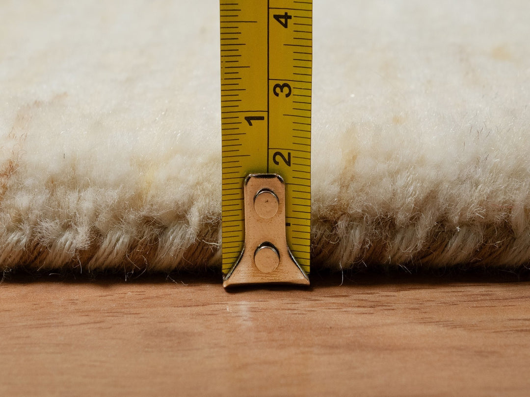 2'4" x 4'6" New Hand Knotted Ivory Wool Rectangle Oriental Rug - MOA10291300