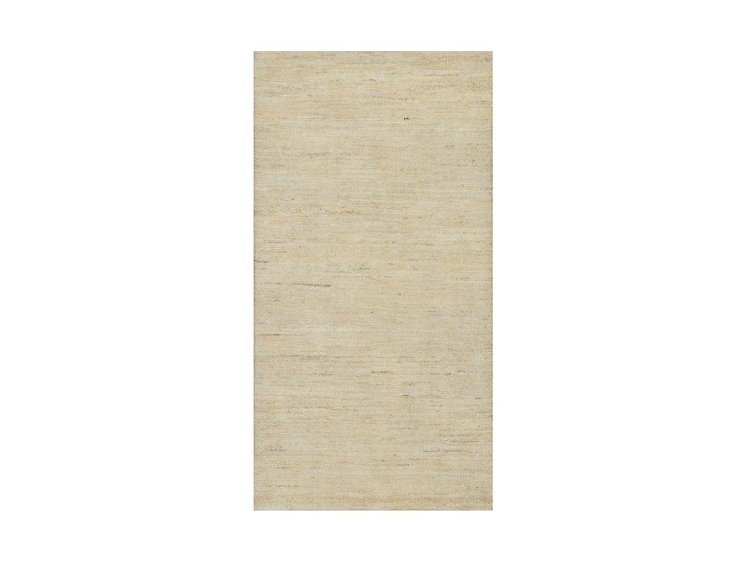 2'4" x 11'5" New Hand Knotted Ivory Wool Runner Oriental Rug - MOA10291301