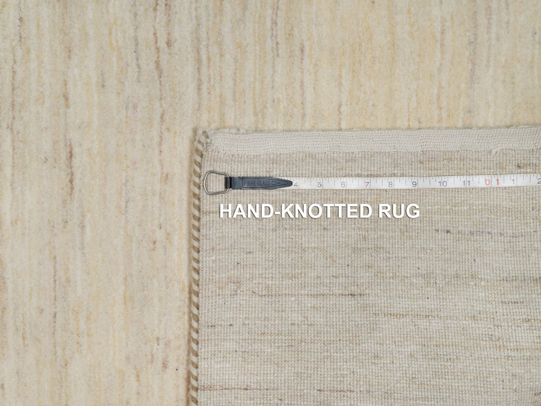2'8" x 15'11" New Hand Knotted Ivory Wool Runner Oriental Rug - MOA10291304
