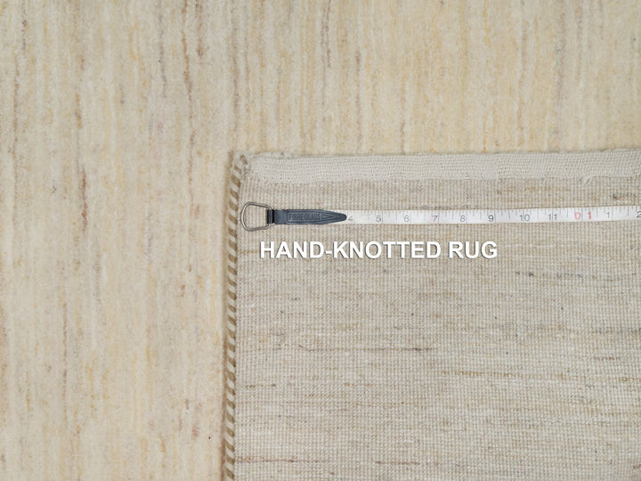 2'8" x 15'11" New Hand Knotted Ivory Wool Runner Oriental Rug - MOA10291304