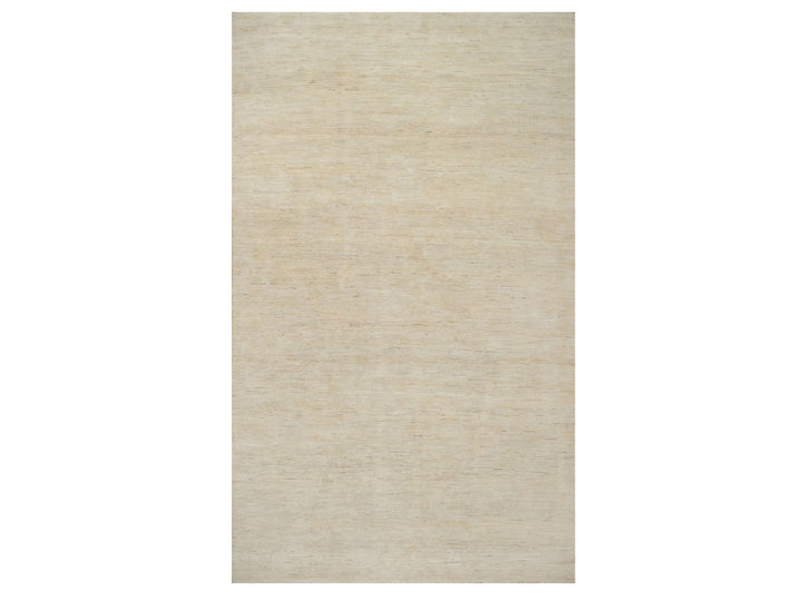 8'1" x 15'10" New Hand Knotted Ivory Wool Runner Oriental Rug - MOA10291309