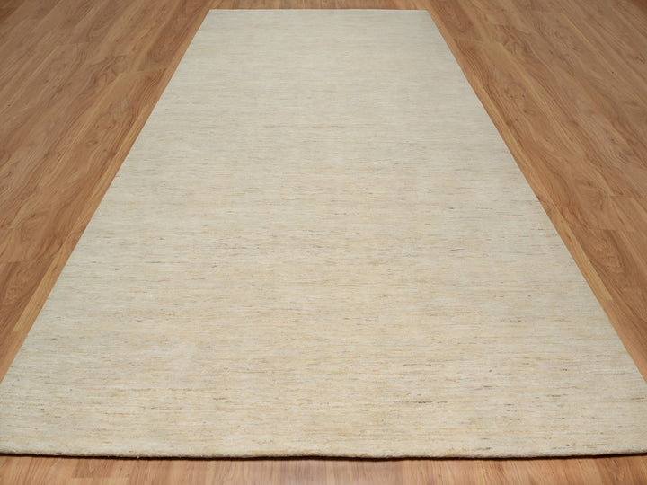 8'1" x 15'10" New Hand Knotted Ivory Wool Runner Oriental Rug - MOA10291309