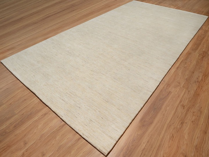 8'1" x 15'10" New Hand Knotted Ivory Wool Runner Oriental Rug - MOA10291309