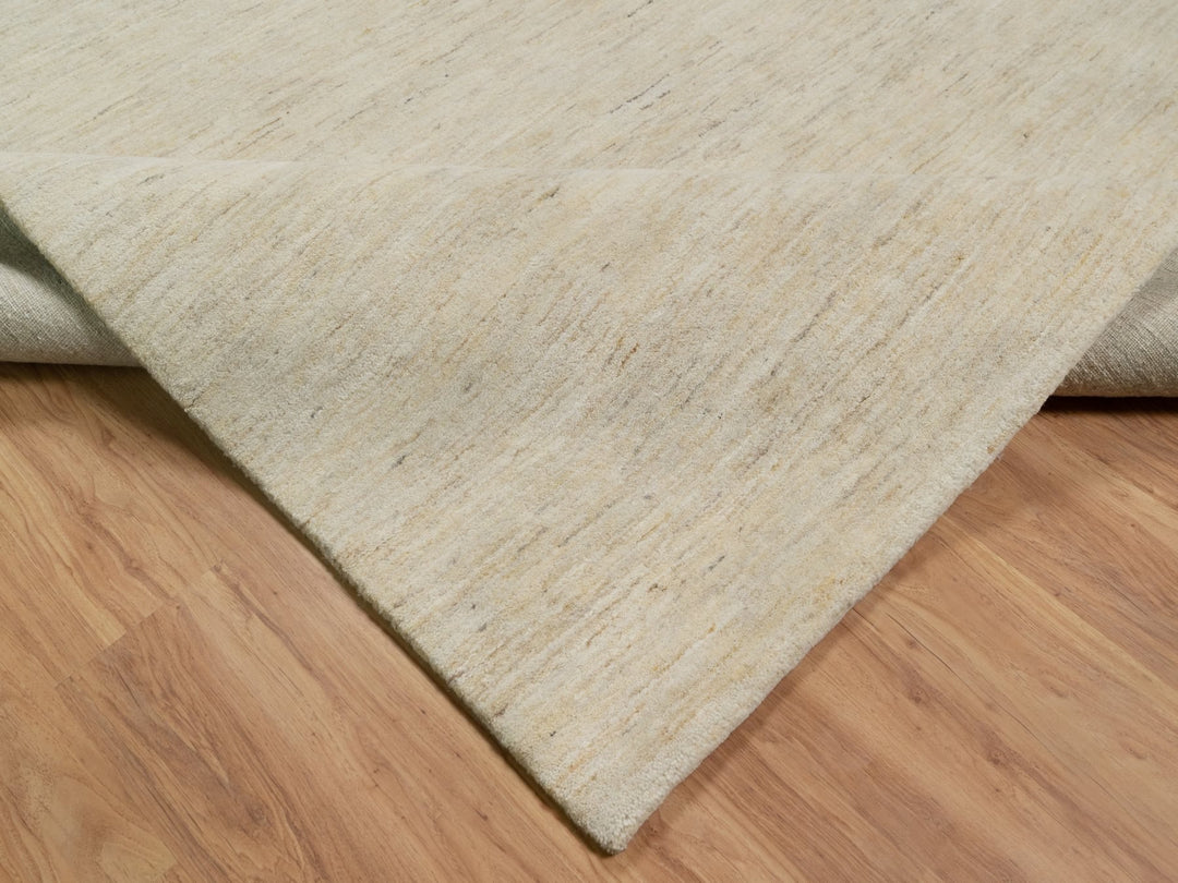 8'1" x 15'10" New Hand Knotted Ivory Wool Runner Oriental Rug - MOA10291309