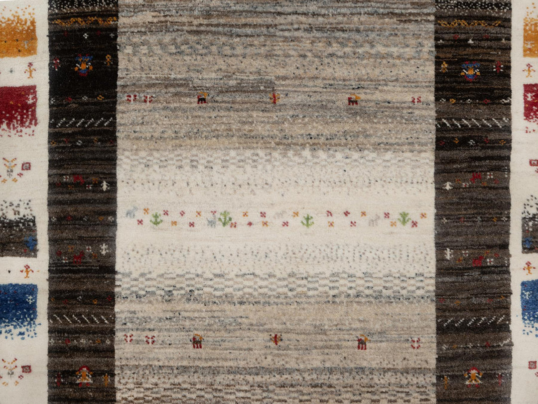 3'0" x 5'0" New Hand Knotted Ivory Wool Rectangle Oriental Rug - MOA10291313