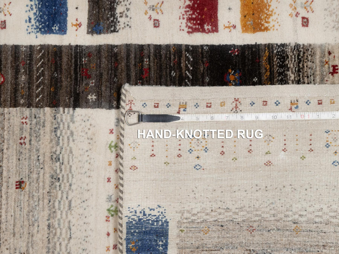 3'0" x 5'0" New Hand Knotted Ivory Wool Rectangle Oriental Rug - MOA10291313