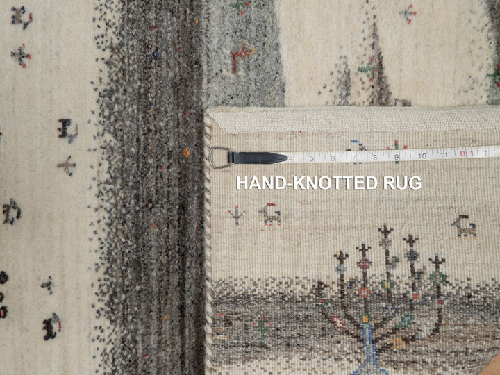 2'6" x 9'10" New Hand Knotted Ivory Wool Runner Oriental Rug - MOA10291317