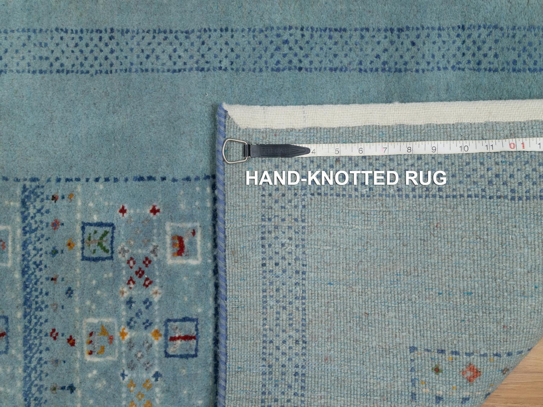 2'3" x 4'5" New Hand Knotted Blue Wool Rectangle Oriental Rug - MOA10291319