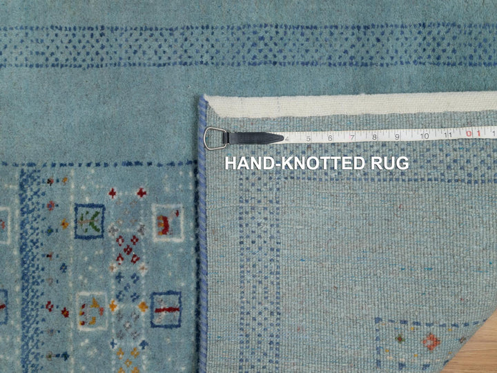 2'3" x 4'5" New Hand Knotted Blue Wool Rectangle Oriental Rug - MOA10291319