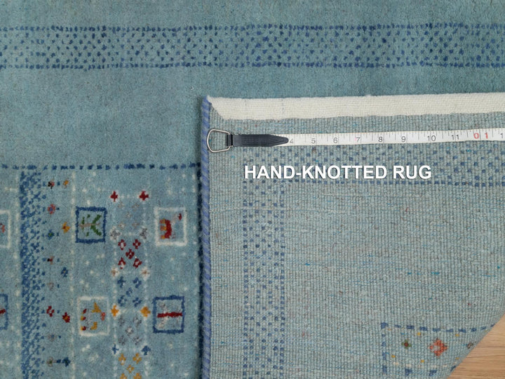 2'3" x 4'5" New Hand Knotted Blue Wool Rectangle Oriental Rug - MOA10291320