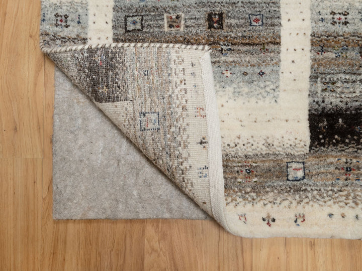 1'11" x 3'0" New Hand Knotted Ivory Wool Rectangle Oriental Rug - MOA10291326