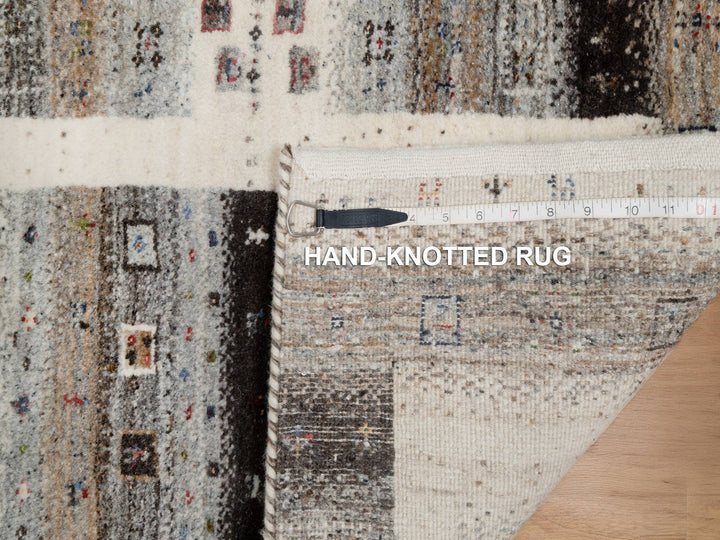 1'11" x 3'0" New Hand Knotted Ivory Wool Rectangle Oriental Rug - MOA10291326