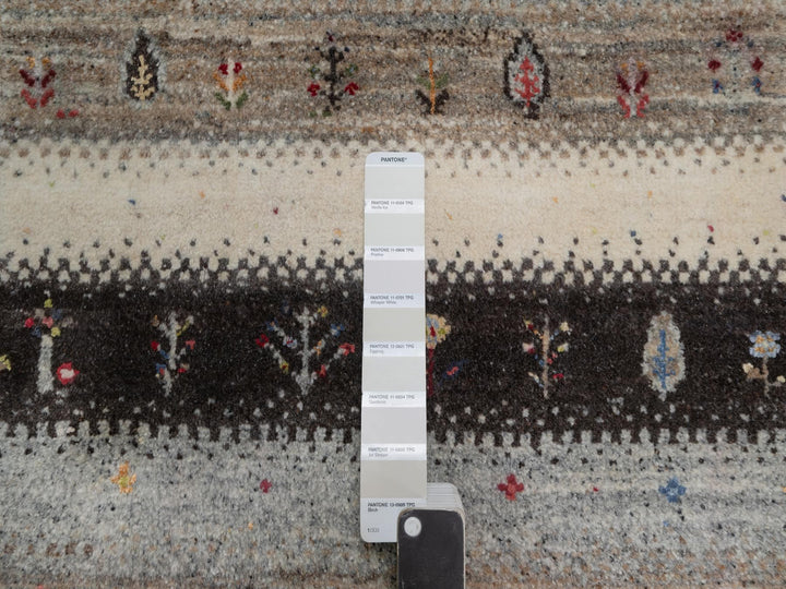 1'11" x 3'1" New Hand Knotted Ivory Wool Rectangle Oriental Rug - MOA10291327