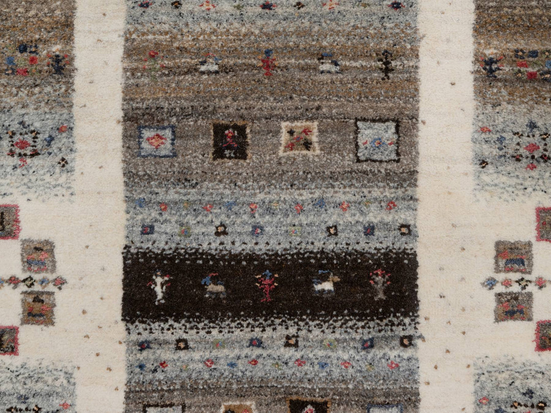 2'3" x 4'6" New Hand Knotted Ivory Wool Rectangle Oriental Rug - MOA10291330
