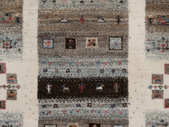 2'3" x 4'6" New Hand Knotted Ivory Wool Rectangle Oriental Rug - MOA10291330