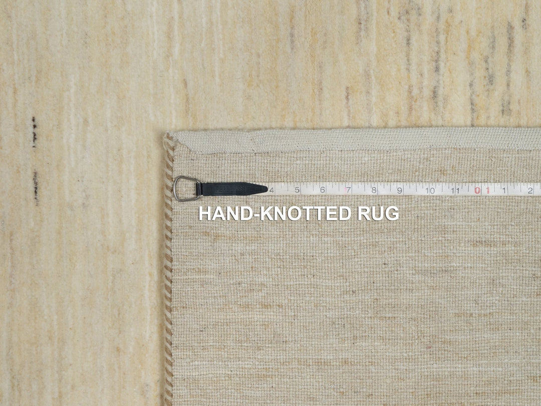 5'0" x 6'5" New Hand Knotted Ivory Wool Rectangle Oriental Rug - MOA10291337