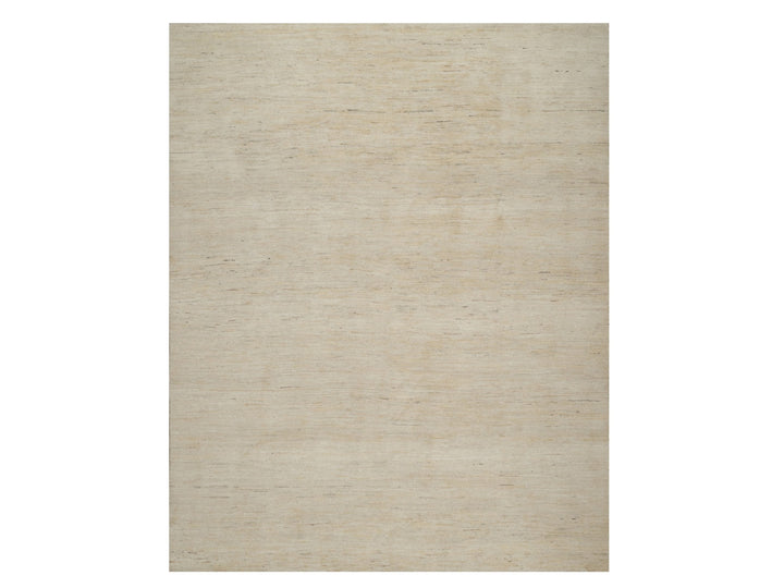 7'9" x 9'8" New Hand Knotted Ivory Wool Rectangle Oriental Rug - MOA10291341