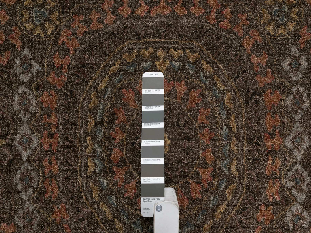 2'11" x 4'0" New Hand Knotted Brown Wool Rectangle Oriental Rug - MOA10291358