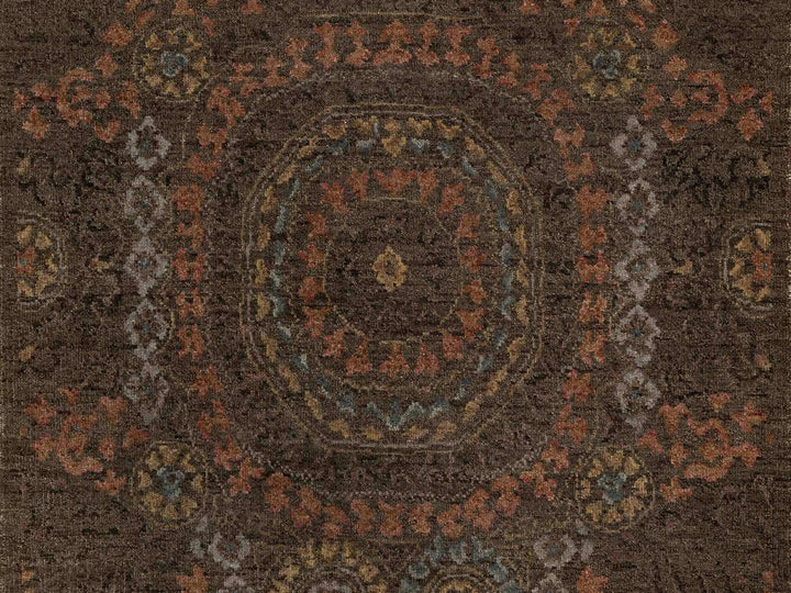2'11" x 4'0" New Hand Knotted Brown Wool Rectangle Oriental Rug - MOA10291358
