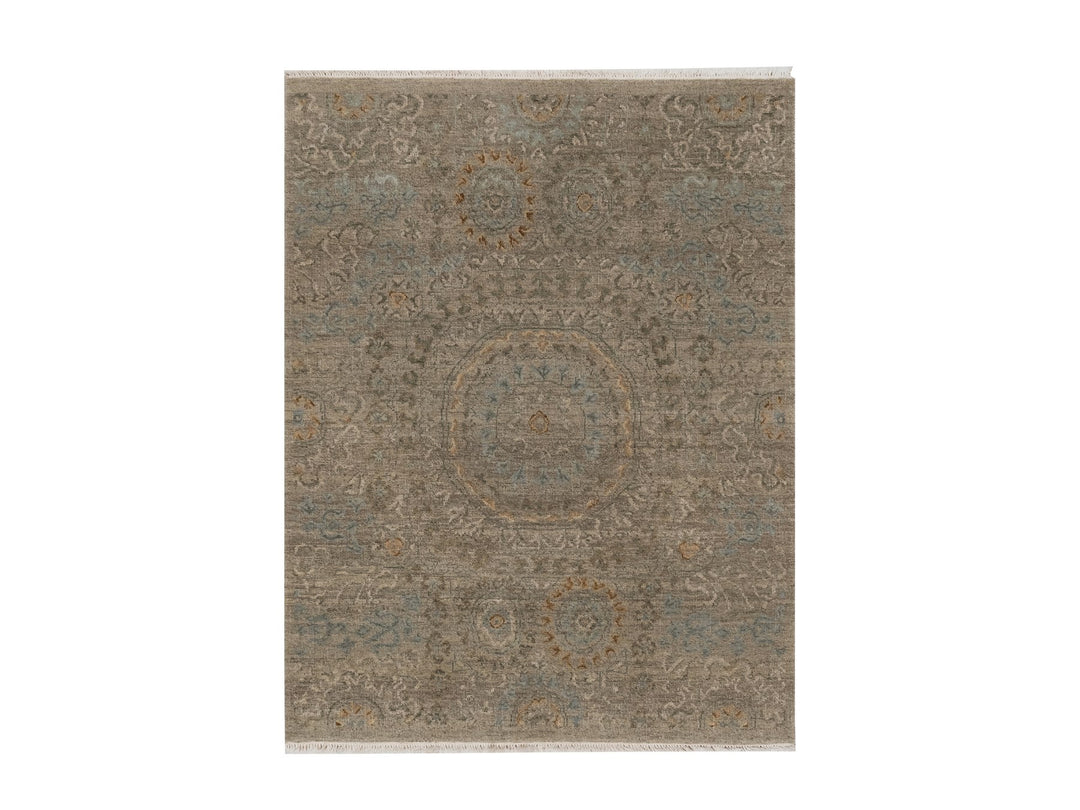 3'0" x 3'11" New Hand Knotted Brown Wool Rectangle Oriental Rug - MOA10291359