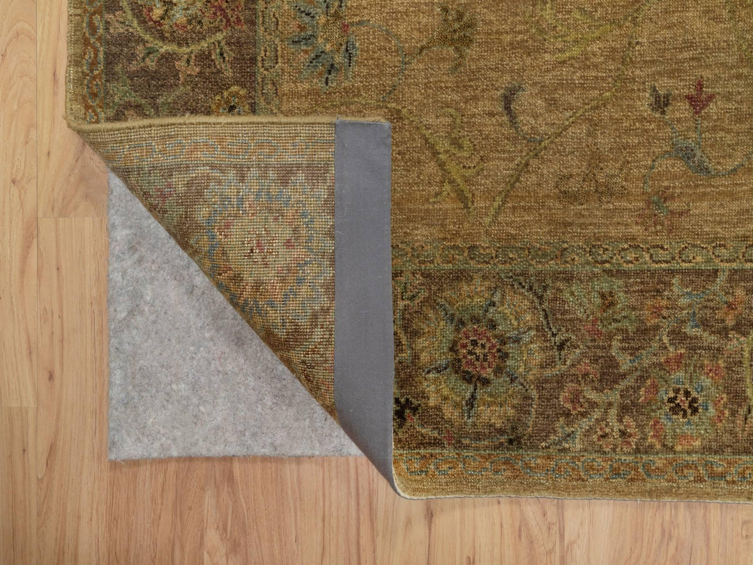 5'5" x 5'10" New Hand Knotted Brown Wool Square Oriental Rug - MOA10291361