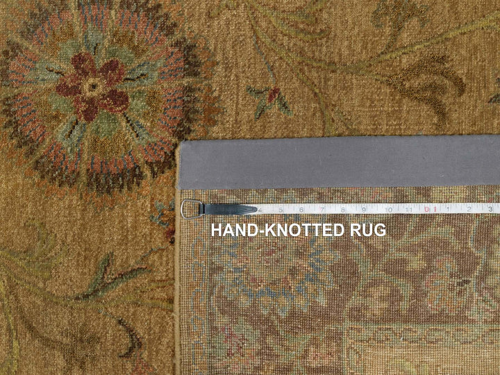 5'5" x 5'10" New Hand Knotted Brown Wool Square Oriental Rug - MOA10291361
