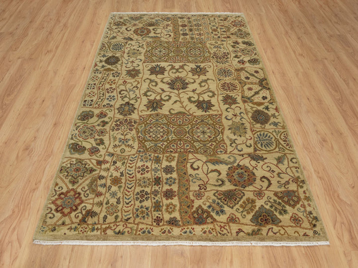 5'0" x 8'2" New Hand Knotted Brown Wool Rectangle Oriental Rug - MOA10291362