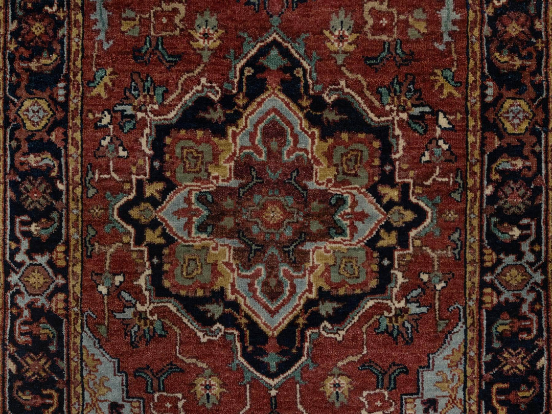2'7" x 6'1" New Hand Knotted Red Wool Runner Oriental Rug - MOA10291368