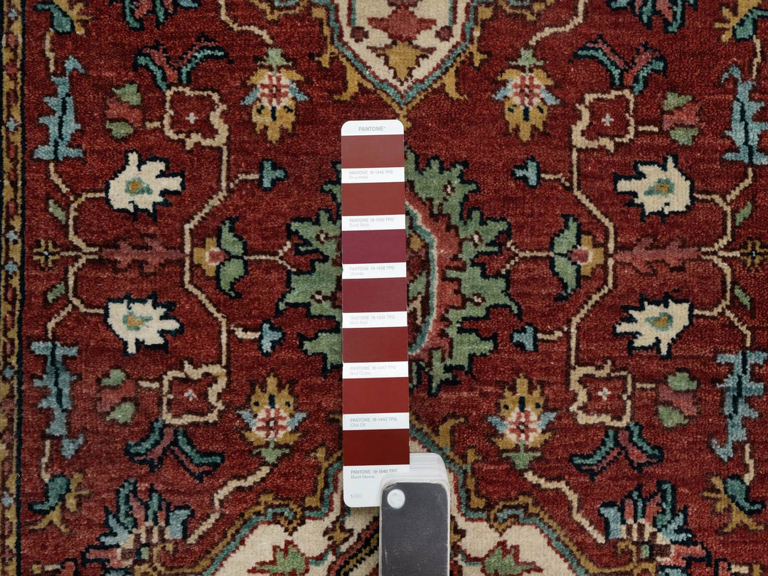2'8" x 6'2" New Hand Knotted Red Wool Runner Oriental Rug - MOA10291371