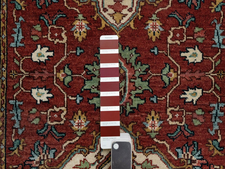 2'8" x 6'2" New Hand Knotted Red Wool Runner Oriental Rug - MOA10291371