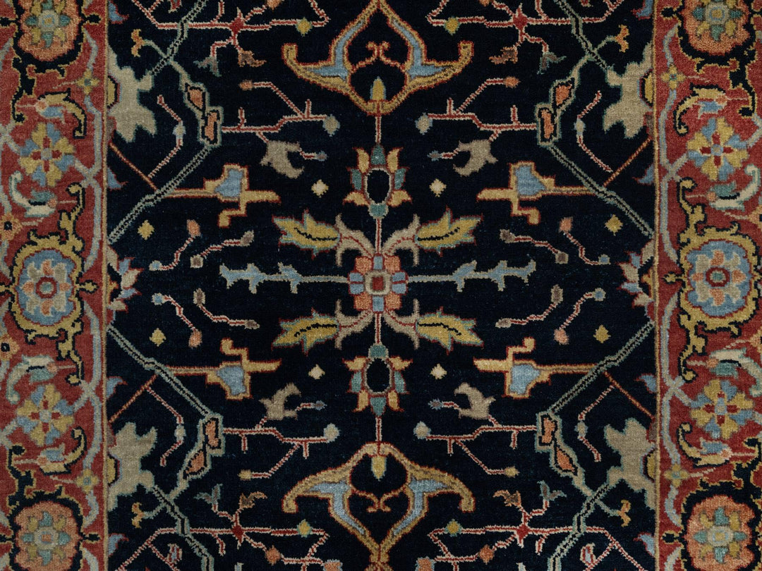 3'3" x 5'3" New Hand Knotted Blue Wool Rectangle Oriental Rug - MOA10291373
