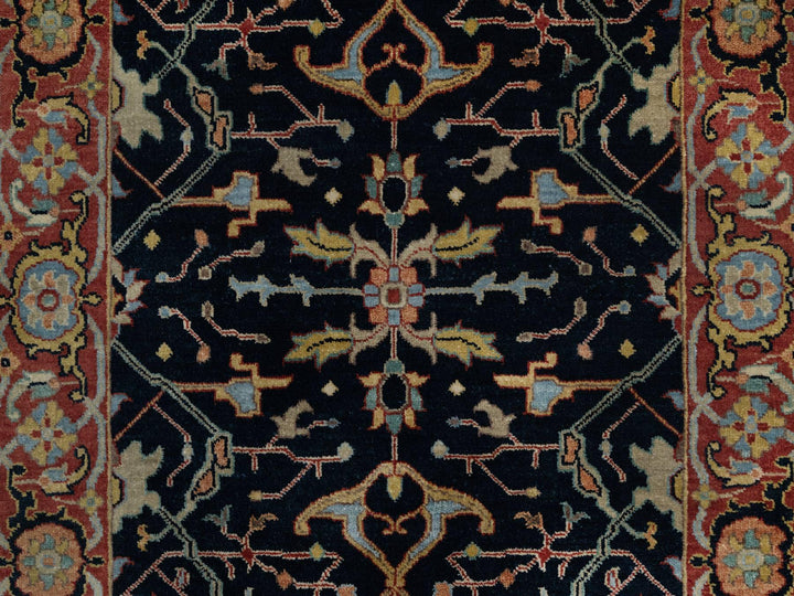 3'3" x 5'3" New Hand Knotted Blue Wool Rectangle Oriental Rug - MOA10291373