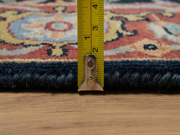 3'3" x 5'3" New Hand Knotted Blue Wool Rectangle Oriental Rug - MOA10291373