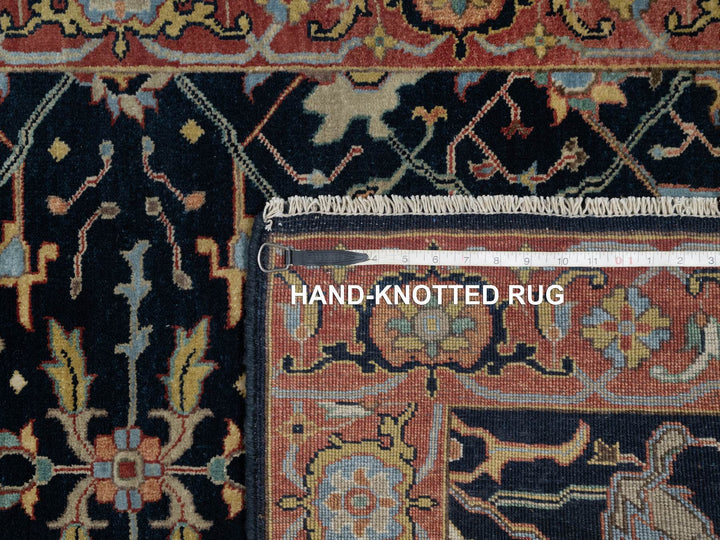 3'3" x 5'3" New Hand Knotted Blue Wool Rectangle Oriental Rug - MOA10291373