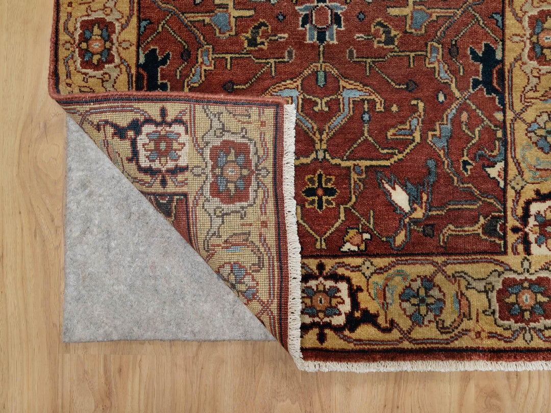 2'6" x 6'1" New Hand Knotted Red Wool Runner Oriental Rug - MOA10291374