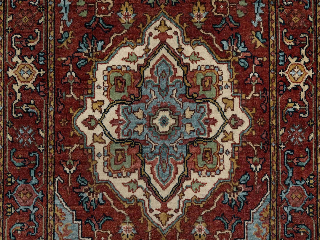 2'8" x 3'3" New Hand Knotted Red Wool Runner Oriental Rug - MOA10291375