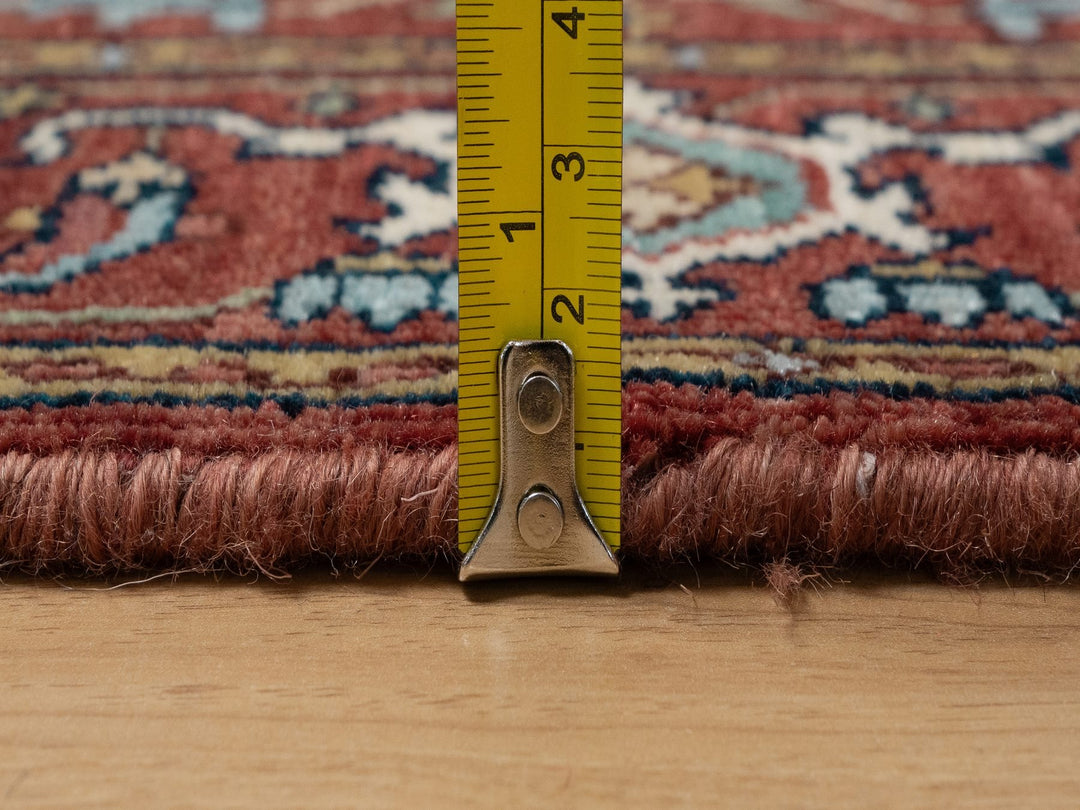 2'8" x 3'3" New Hand Knotted Red Wool Runner Oriental Rug - MOA10291375