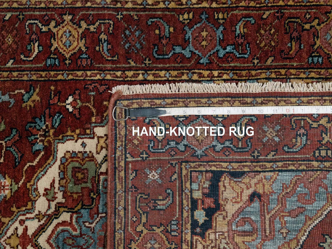 2'8" x 3'3" New Hand Knotted Red Wool Runner Oriental Rug - MOA10291375