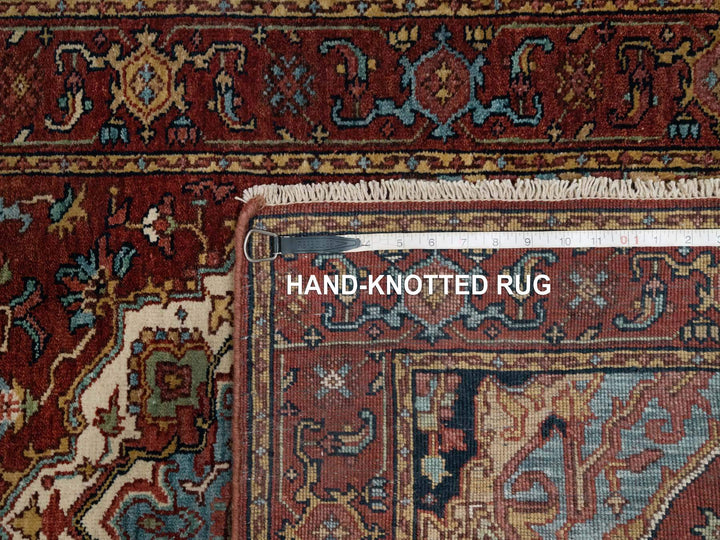 2'8" x 3'3" New Hand Knotted Red Wool Runner Oriental Rug - MOA10291375