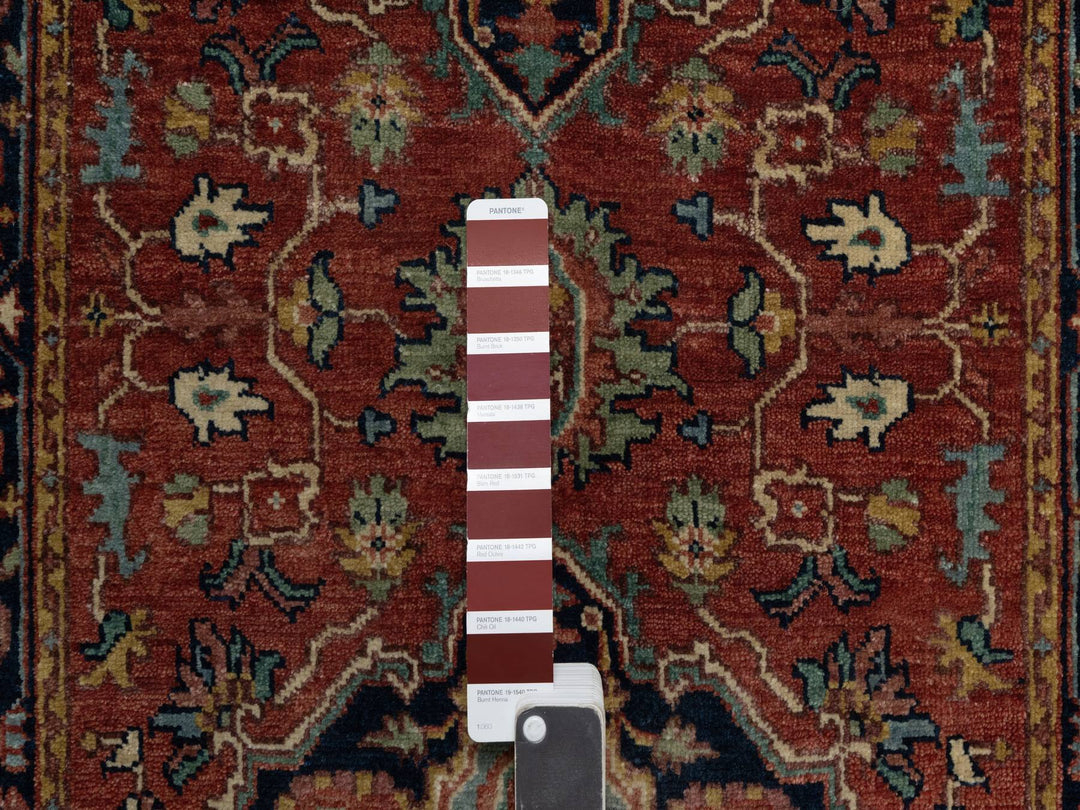 2'7" x 10'0" New Hand Knotted Red Wool Runner Oriental Rug - MOA10291379