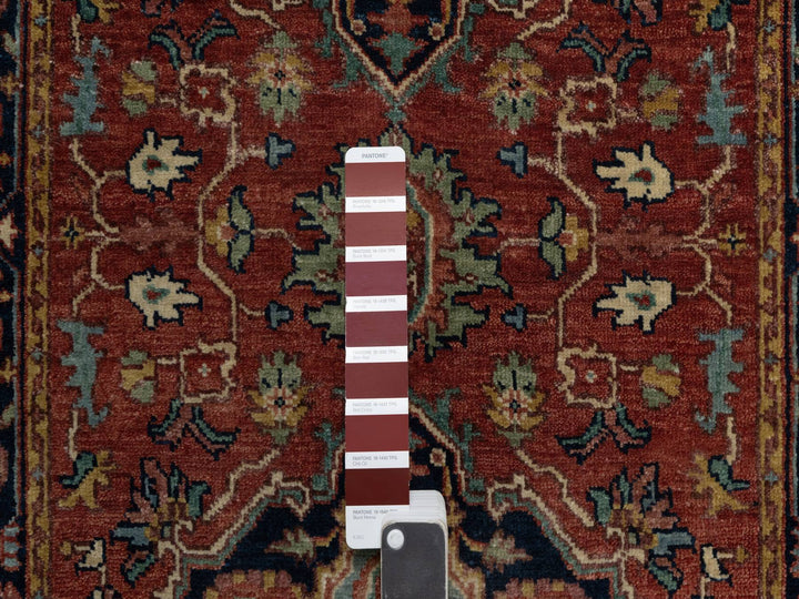 2'7" x 10'0" New Hand Knotted Red Wool Runner Oriental Rug - MOA10291379