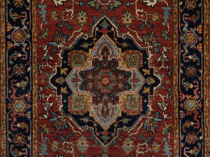 2'7" x 10'0" New Hand Knotted Red Wool Runner Oriental Rug - MOA10291379