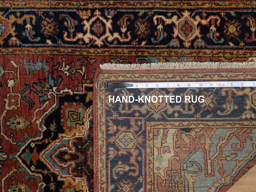 2'7" x 10'0" New Hand Knotted Red Wool Runner Oriental Rug - MOA10291379