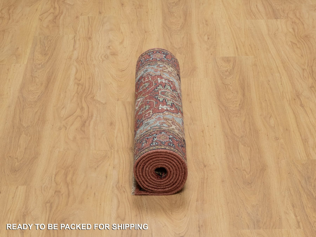 2'7" x 8'2" New Hand Knotted Red Wool Runner Oriental Rug - MOA10291380