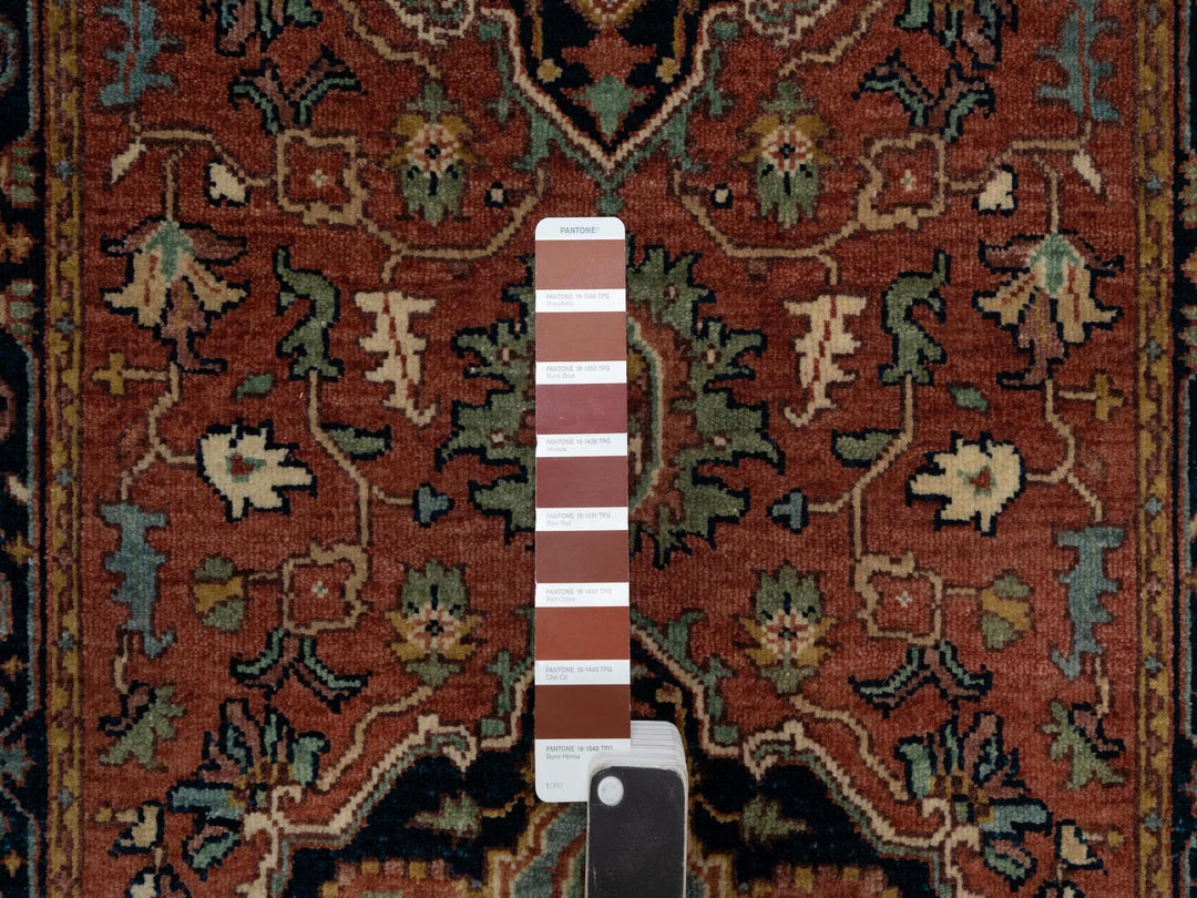 2'7" x 10'1" New Hand Knotted Red Wool Runner Oriental Rug - MOA10291382